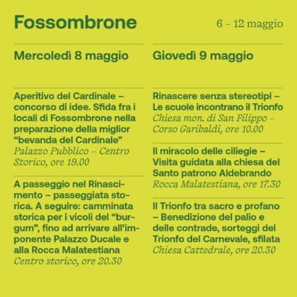 Fossombrone Settimana della Cultura