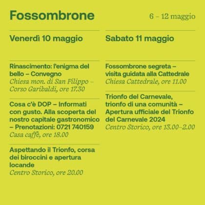 Fossombrone Settimana della Cultura