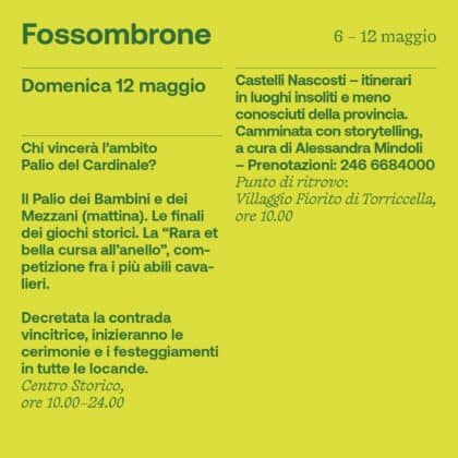 Fossombrone Settimana della Cultura